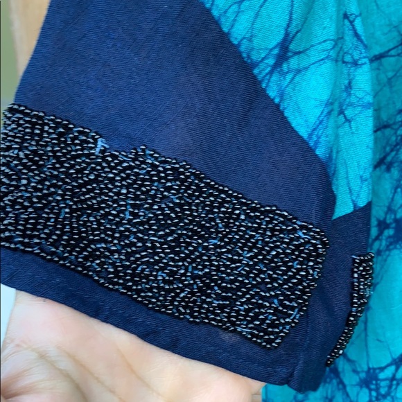 Beaded tie dye tunic hippy comfy cute Indian yoga - Picture 4 of 8